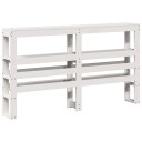  Hodegavl med hyller hvit 150 cm heltre furu 8721102853579