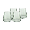 Nova Lottie Vannglass Rillet 460ml Grønn 4pk