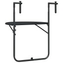 vidaXL Hengende balkongbord svart 60x64x83,5 cm plast rottingutseende
