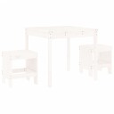  Hagebistrosett hvit 3 deler heltre furu