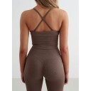 Aim'n Bh topp Shape Seamless Cross Back Bralette Brun
