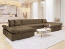 Dewitt Sovesofa med dobbel sjeselong 5 seter   Brun