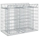 vidaXL Gabion hevet seng 100 x 50 x 80 cm Galvanisert stål Sølv