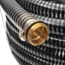 vidaXL Sugeslange med messingkontakter 10 m 25 mm svart