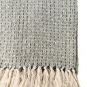 Home Tex Bomullspledd   100% resirkulert bomull   130x180 cm   Hvit med svart mønster