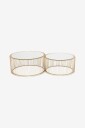 KARE Design   2 sofabord Wire   Messing