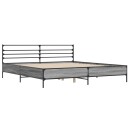  Sengeramme grå sonoma 200x200 cm konstruert tre og metall 8721102613616