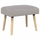 vidaXL benk Ensfarget Lysegrå 60 x 40 x 45 cm Bouclé