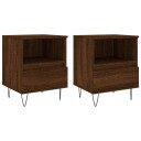  Nattbord 2 stk brun eik 40x35x50 cm konstruert tre 8721012110182