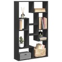 Bokhylle svart 72x20x120 cm konstruert tre