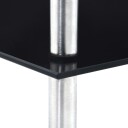 vidaXL Hylle 3 etasjer svart 30x30x67 cm herdet glass