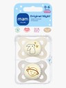 MAM Orginal Night Smokker Silikon 2-Pakk 0-6m Nøytral