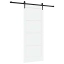 vidaXL Skyvedør med Utstyrsett Hvit 83x202 cm Solid Tre Furu