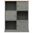 vidaXL Bokhylle VIGO gr? 90x35x114,5 cm heltre furu
