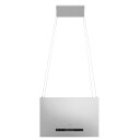 vidaXL Fritthengende kjøkkenvifte sensor LCD 55 cm rustfritt stål
