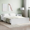 vidaXL Sengeramme med hode- og fotgavl hvit 140x200 cm 8721012157033