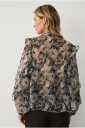 Ellos Collection   Mønstret bluse i chiffon   Grønn