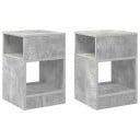 vidaXL Avlastningsbord 2 pcs Betonggrå 30,5 x 30 x 45 cm