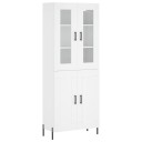 vidaXL Highboard hvit 69,5x34x180 cm konstruert tre 8720845477677
