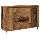  Sideboard med Dører og Skuffer Gamle Tre 101,5x35x70 cm