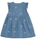 Minymo Dress Ss Emb. Chambray Blue 62