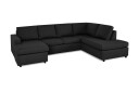 Crazy 4 seters Høyrevendt U formet Large Sofa med Divan og Sjeselong i Stoff   Antrasitt