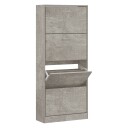 vidaXL Skoskap betonggr? 63x24x147 cm konstruert tre