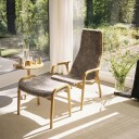 Swedese Lamino Fotskammel Saueskinn/Oljet Eik Scandinavian Grey