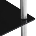 vidaXL Hylle 5 etasjer svart 40x40x130 cm herdet glass