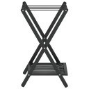  Bagasjestativ svart 68x38x58 cm bambus 356366