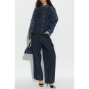 Ganni, Dame, Bluser & Skjorter, Blå, S,