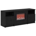 vidaXL Elektrisk peis Svart eik 98 x 28,5 x 40,5 cm Konstruert tre