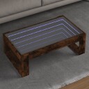  Salongbord med Infinity LED røkt eik 90x53x30 cm 847641