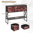 Konsollbord med 4 stoffskuffer – Tremosaikkdesign