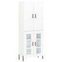 vidaXL Highboard hvit 69,5x34x180 cm konstruert tre 8720845409883