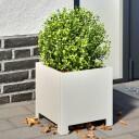 Plantekasse hvit 30x30x30 cm stål