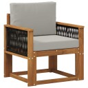 vidaXL Ute Midt Sofa Solid akasietre Naturlig