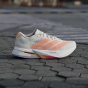 Adidas Women"s Adizero Boston 13 Off white/Beam orange/Acid orange 36 2/3