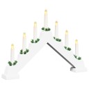 vidaXL Juledlysbro 7 LED-lys Varmhvit 39,5 x 5 x 29 cm