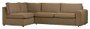 WOOOD Freek Hjørnesofa, Venstre, Light Brown   Unoliving