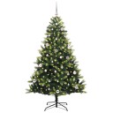  Kunstig Hengt Julegran med 150 LED lys grønn 150 cm PVC og PE