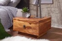 KRammes Nattbord 40 cm med Oppbevaring Skuff - Massivt Tre