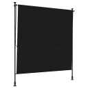 vidaXL Utendørs Rullegardin Svart 120 x 270 cm