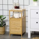 Baderomsskap Bamboo Natural med tippesikring 33x35,5x67cm