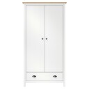 vidaXL Garderobeskap 2 dører Hill hvit 89x50x170 cm heltre furu