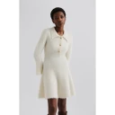 Malina Emelise Aplaca Blend Knitted Mini Dress   Cream   XL