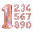 Ballongkungen Tallballong Glitter Roségull Tallet 4 834GHRG