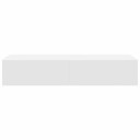  Vegghylle med skuffer hvit 100x36x19 cm konstruert tre 8721158650177