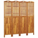 vidaXL Romdeler 4 paneler 162x2x180 cm heltre akasie