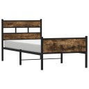  Sengeramme uten madrass røkt eik 90x190 cm konstruert tre 8721158378170